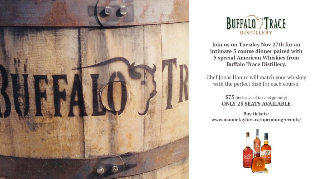 Buffalo Trace Whiskey Dinner - Vancouver Foodie Pulse